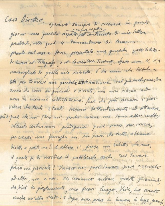 Lettera di Ferrante Azzali a Giovanni Ansaldo, 03-10-1938 (1)